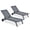 Grey, variant on Topbuy Outdoor Aluminum Chaise Lounge Recliner Chair with Adjustable Backrest Brown
