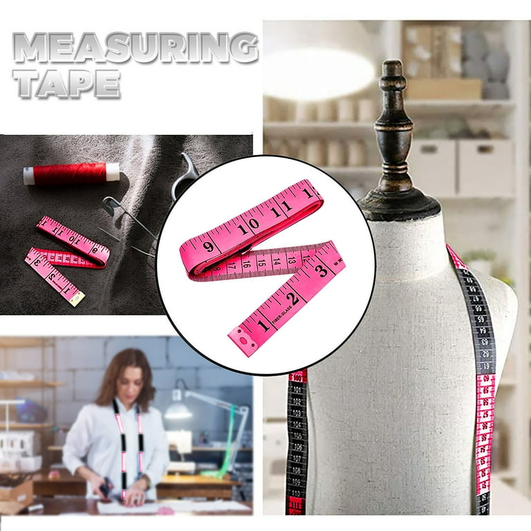 WIN TAPE Pink and White Cloth Bra Tape Measure, Easy to Measuring Cheast  Circumference and Body (Inches)