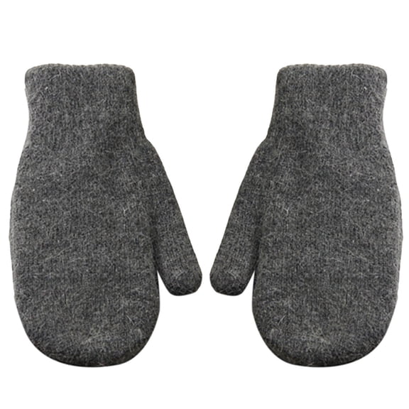Ediodpoh Women Mittens Double Cute Stretchy Soft Thickened Cold Autumn Winter Girls Gloves for Riding Dark Gray One Size Gloves for Women Dark Gray One Size