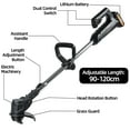 thumbnail image 4 of Tondeuse Électrique Sans Fil 24V 1000W, Tondeuse à Gazon Sans Fil 10000RPM avec 2 Batteries Li-Ion, Manche Ajustable, Outils de Jardin, 4 of 7