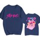thumbnail image 1 of Pop cazadora para niña Graphic Round-Neck Short Sleeve T Shirt For Kids Youth Fashion Tee With Cartoon Print Design Soft Blend Top For Children （Navy）, 1 of 2