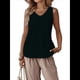 thumbnail image 1 of Camisetas de Sin Mangas para Mujer, Blusas Informales Holgadas con Cuello en V, Blusas Tipo Túnica, Color Negro, Talla L, 1 of 9