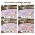 thumbnail image 7 of ODIKA Fluffy Pink Layered Spotted Abstract Inspired Mosaic Purple Furry Non-Slip Low Profile for Guest Room, Lounge, Apartment, 7 of 7