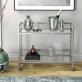 thumbnail image 7 of Evelyn&Zoe Contemporary Metal Bar Cart with Glass Shelf, 7 of 7