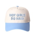 thumbnail image 5 of HOT GIRLS DO HAIR Letter Embroidered Color Block Trucker Hat Unisex Adjustable Cotton Breathable Fashion Cap for Travel Daily Wear, 5 of 11