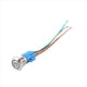 thumbnail image 1 of 5 Piezas Interruptor de Botón de Metal 12v 19mm Lámpara de Anillo Símbolo de Encendido Luz LED Impermeable Reinicio de Bloqueo Automático con Conector, 1 of 5