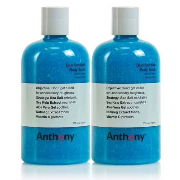 Anthony Blue Sea Kelp Body Scrub 12 Oz (Pack of 2)