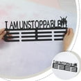 thumbnail image 3 of Running Medal Holder I am Unstoppable Medal Display Hanger Rack Running Enthusiasts Sports Metal Wall Mount Display Rack Awards Sports Ribbon Holder for Runner, 3 of 9