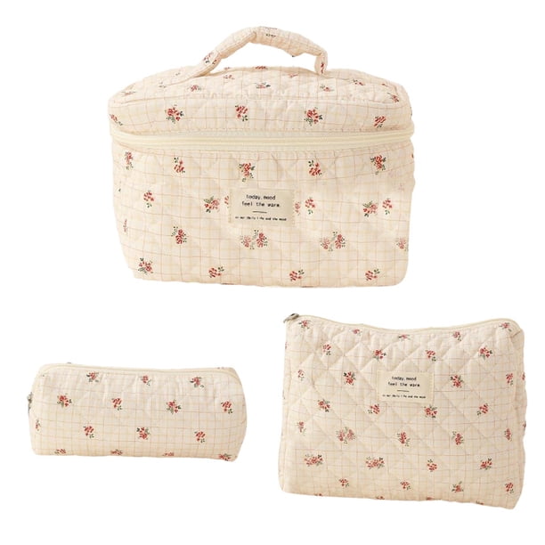 Set de neceser de viaje para mujer Neceser acolchado para mujer con estampado floral Neceser para mujer Neceser para mujer