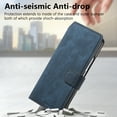 thumbnail image 3 of Allytechgroup Flip Case for Samsung Galaxy Z Fold 5 with Credit Card Slot, PU Leather Wallet Phone Case Kickstand Shockproof Magnetic Back Cover for Samsung Galaxy Z Fold 5, Blue, 3 of 8