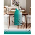 thumbnail image 6 of Table Runners 120 Inches Long Dress Scarves, Teal Green Farmhouse Coffee/Dining/Kitchen Table Runner for Living Room, Gradient Simple Ice Hockey Sport Game 13x120 Inch, 6 of 7