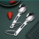 thumbnail image 5 of Utensilios de cocina, accesorios de cocina, cuchara de acero inoxidable 304, cuchara dentada, tenedor, cuchara de postre, tenedor de fruta, multifuncional, portátil para exteriores, un tenedor, tenedo, 5 of 8