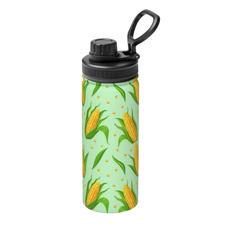 

Salouo Corn 7 for 18oz Stainless Steel Vacuum Insulated Tumbler Coffee Travel Mug Spill Proof with Lid Thermos Cup for Keep Hot/Ice Coffee Tea and Beer