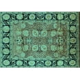 thumbnail image 1 of Ahgly Company Indoor Rectangle Oriental Turquoise Blue Industrial Area Rugs, 2' x 4', 1 of 4