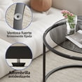 thumbnail image 3 of Juego de Mesas de Centro Anidadas Redondas con Base Metálica Negra y Cubierta de Vidrio – Bossa Eris, 3 of 11