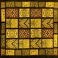 thumbnail image 1 of Ahgly Company Indoor Square Abstract Yellow Modern Area Rugs, 3' Square, 1 of 4