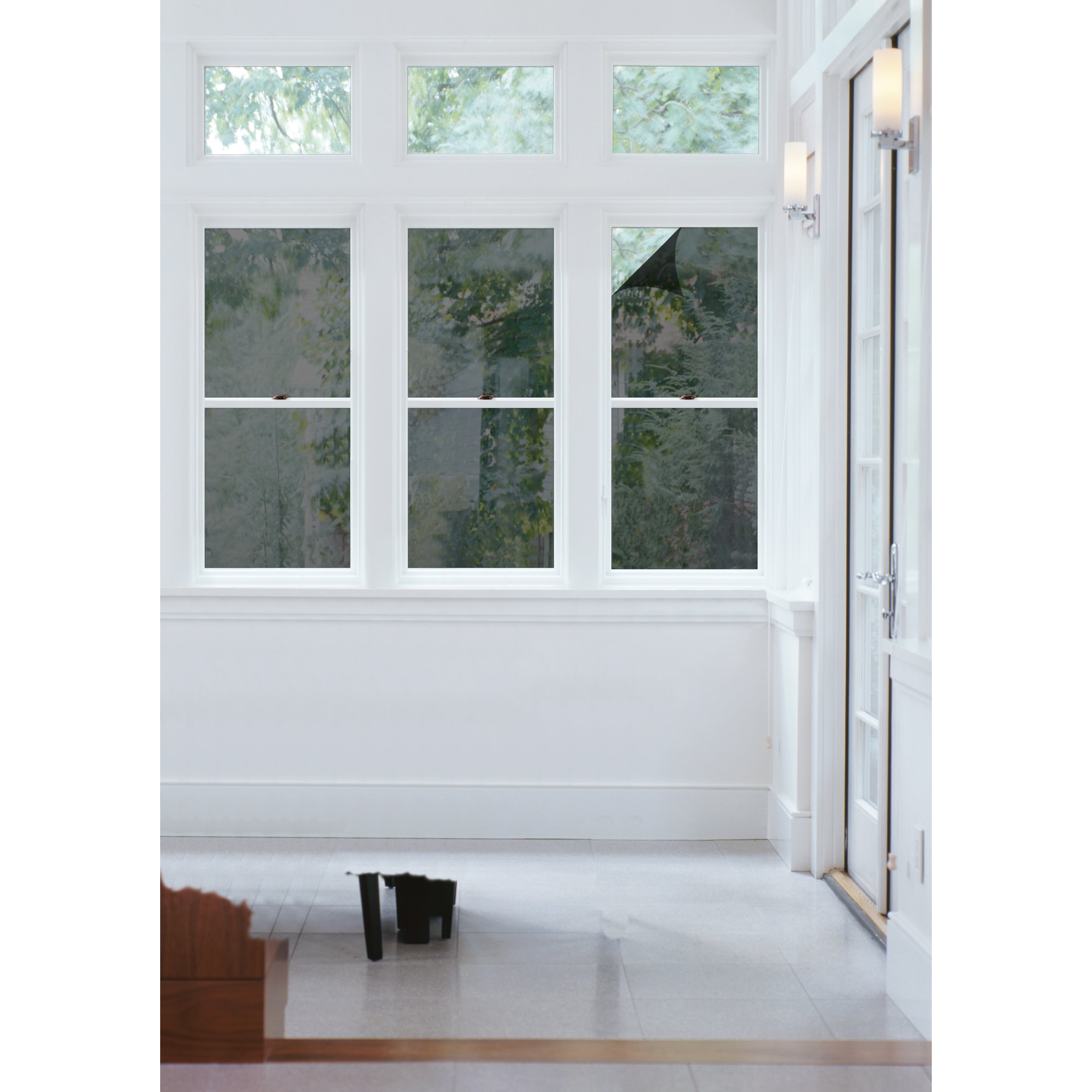(2 pack) RoomMates 74" x 24" Heat Blocking One Way Mirror Tint Window Film