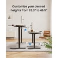 thumbnail image 6 of FEZIBO 55×32 inch L Shaped Electric Corner Standing Desk, 4 Memory Height Settings,Home Office & Computer Height Adjustable Table, Ergonomic Sit and Stand Up Workstation with Splice Board,Black Top, 6 of 7