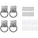 thumbnail image 1 of 4 Pack 304 Stainless Steel Eye Plate With Ring M6 Eyelet Hooks,wall Hook With Screw For Hanging Hammock Boxing Yoga Rope, 1 of 5