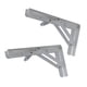 thumbnail image 3 of 2 soportes de estante plegables para ahorrar espacio, de metal. Blanco 18 pulgadas, 3 of 8