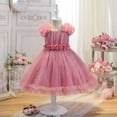 thumbnail image 2 of Toddler Princess Dress Fashion Fluffy Summer Dresses Sparkly Sequin Birthday Prom Outfit Casual Party Tulle Sundress for Kid Ball Gown for Little Girls Short Sleeve Mesh Gauze Dress, 2 of 5