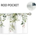 thumbnail image 4 of Sage Green Eucalyptus Leavses Valances Kitchen Curtains Watercolor Floral Flower Plants Botanical Farmhouse for Women Ptetty Bedroom Living Room Treatment Tier Fabric 1 Panel 52Wx18H Inch, 4 of 6