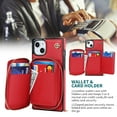 thumbnail image 2 of Mantto Crossbody Case for iPhone 14 Plus, Wallet Credit Card Kickstand Holder Shoulder Strap Zipper Pocket Premium PU Leather Case for Apple iPhone 14 Plus 2022, Red, 2 of 9
