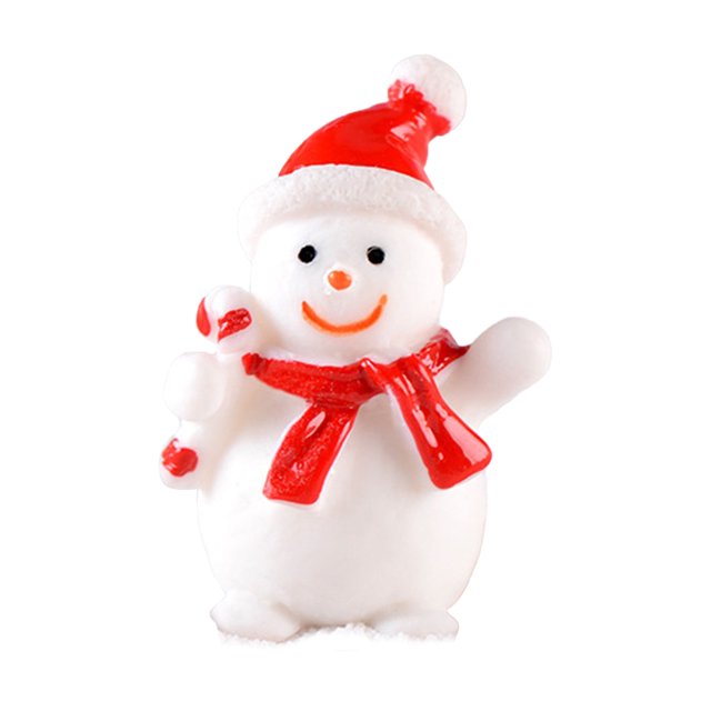 Visland Miniature Statue Exquisite Workmanship Widely Application Resin Christmas Themed Micro Landscape Desktop Statue Ornament for Home