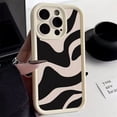 thumbnail image 4 of Fashion Zebra Stripes Lattice Pattern Silicone Case For iPhone 15 14 13 12 11 Pro Max XS X XR 7 8 Plus SE 2020 Shockproof Cover, 4 of 5