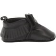 thumbnail image 6 of Hudson Baby Infant Girl Moccasin Shoes, Black, 6-12 Months, 6 of 8