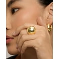 thumbnail image 2 of 14K Gold Plated Chunky Domed Statement Ring for Women | Lightweight Trendy Sphere Rings | Statement Jewelry, 2 of 2