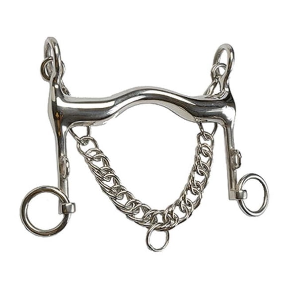 Stainless Steel Hollow Low Port Weymouth Bit - 5 in.