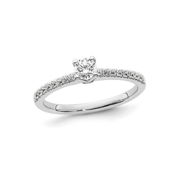 3/8 Carat (Ctw Color SI1-SI2, G-H-I) Lab Grown Diamond Engagement Ring in 14K White Gold