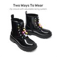 thumbnail image 5 of DREAM PAIRS Girls' Combat Ankle Boots, Lace-Up Boots with Side Zipper, Adjustable Fit, Round Toe and Anti-Slip Outsole, 5 of 6