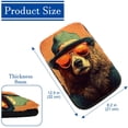 thumbnail image 4 of Bear Soft Comfortable Furry Printed Car Armrest Cover Mat 12.5x8.2 Inch, 4 of 6