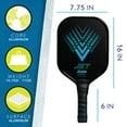thumbnail image 4 of Franklin Sports Jet Pickleball Paddle - Aluminum 8mm Core Racket - Blue, 4 of 7