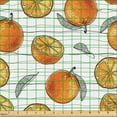thumbnail image 2 of Ambesonne Tangerine Fabric by the Yard Upholstery, Sketch Lines and Oranges, 1 Yard, Grey Dark Orange, 2 of 5
