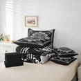 thumbnail image 6 of Manfei Retro Paisley Floral 7-Piece Twin Bedding Sets,Vintage Damsk Bedding Comforter Set,White Black Sheet Sets For Men Women,Super Cozy Room Decor Reversible, 6 of 8