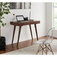 thumbnail image 3 of Pemberly Row Contemporary 39 inch Solid Wood Office Desk in Dark Walnut, 3 of 18