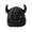 Black, variant on Distressed Gothic Horn Beanie Iron Ring Knitted Hat Accessories