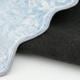 thumbnail image 5 of Mainstays 36"x56" Blue Feather Faux Fur Scalloped Indoor Accent Rug, 5 of 8