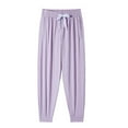 thumbnail image 3 of Hauaitttt Women's Casual Pants Lightweight Breathable Loose Fit Yoga Straight Leg Jogger Pants for Daily Wear Sports Outdoor Summer Spring Fall Womens Sweat Pants Women's Pants Casual Petite Women, 3 of 3