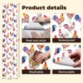 thumbnail image 5 of Farmhouse Peel and Stick Wallpaper Colorful Floral Roosters Watercolor Wall Mural 23.6in x 9.8ft Self Adhesive Wall Paper for Cabinets Drawers Bathroom Bedroom Thicken Vinyl Roll, 5 of 8