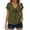 Army Green, variant on ClodeEU Women's V Neck Short Sleeve Tie Front Blouse,Casual Everyday Vacation Shirt Army Green,Women's Plus L