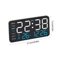 thumbnail image 3 of Large Screen LED Digital Clock Electronic Alarm Clock with Date Temperature Display Brightness Adjustment Dual Power Supply for Living Room Bedroom Office Timepiece, 3 of 5