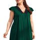 thumbnail image 5 of Camisones con cuello en V para mujer, ropa de dormir de color sólido, vestido de lencería Sexy, vestido de casa, 5 of 5
