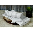 thumbnail image 3 of Ample Decor Hammam Hand Towel Set of 2 100% Cotton 16X28 inch -Grey, 3 of 9
