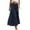 Navy Blue, variant on Zeagoo Women's Elastic High Waist A Line Layer Ruffle Swing Casual Long Maxi Skirt