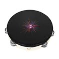 thumbnail image 4 of 10In Handheld Tambourine Double Row Jingle Drum Percussion Instrument, 4 of 5