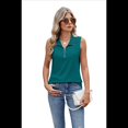 thumbnail image 2 of Camisetas Sin Mangas con Cremallera para Mujer, Verde Oscuro, XXL, 2 of 10